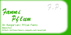 fanni pflum business card